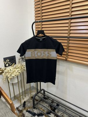 Bos_s Cotton Elastane Printed Premium Crew Neck T-shirt With Brand Box