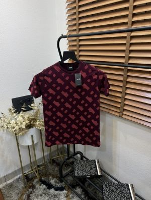 Bos_s Cotton Elastane Printed Premium Crew Neck T-shirt With Brand Box