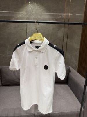 BALMAI_N WHITE BLACK PREMIUM SIDE PATCH POLO