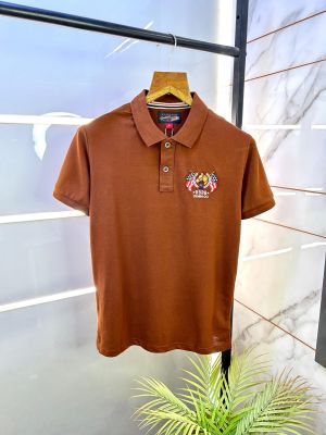 Us Polo Brown Collar Neck Imported Premium T-shirt F2731-BR