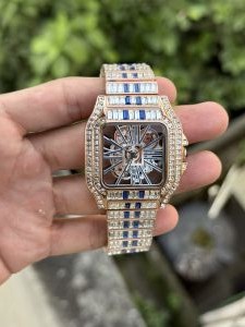 Cartie r Santos Diamond Quartz (Rose Blue)
