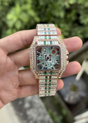 Cartie r Santos Diamond Quartz (Rose Green)