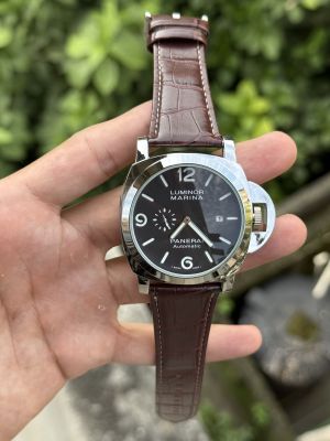 Luminor Panerai Marina Mens Watch (Brownblack)