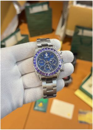 Role_x Oyster Perpetual Daytona Chosmograph Rainbow Silver-Blue