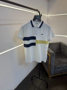 Lacost e Imported polo tshirt white sale