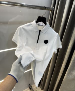 Balmai n Paris White Back Logo Work Imported Polo T-Shirt