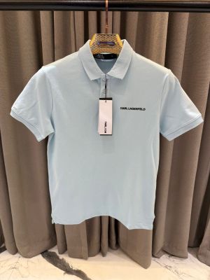 Karl_Legarfield Chest Logo Polo T-shirt Sky Blue 