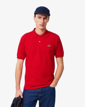 LACOST_E RED PREMIUM CLASSIC POLO