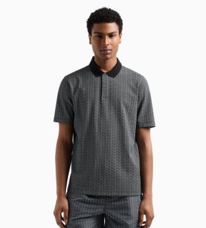 Arman_i Exchange All Over Monogram Printed Imported Premium Polo T-shirt