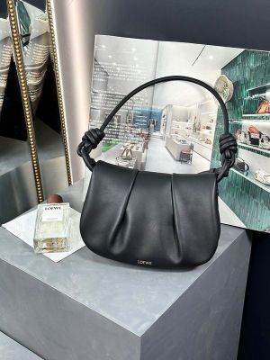 LOEWE PASEO SATCHEL BAG WITH OG BOX(520-black)