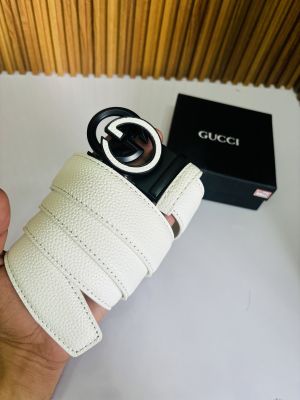 195 GUCC_I WHITE PREMIUM QUALITY AUTOMATIC LOCK BELT