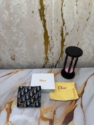 CHRISTIAN DIO_R SADDLE FLAP WALLET WITH OG BOX AND DUST BAG PREMIUM QUALITY (3225)