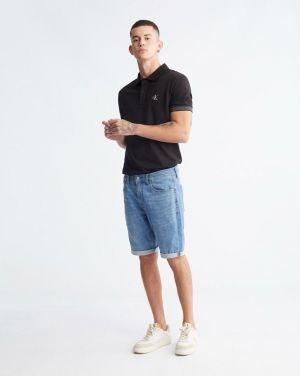 Calvin  Klein Black Embroidery Logo Premium Polo T-Shirt