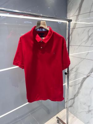 Tommy Hilfige r Red Premium Cotton Lycra Pique fabric Polo Tshirt with Embroidered Logo 2828