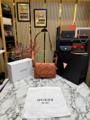 Guess Quilted Crossbody Bag With Box And Dust Bag Including (Pink)