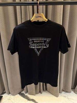 Superdry Middle Brand Print Round Neck T-shirt Black 