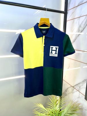 Hacket t Blue Premium Collar Neck Polo T-shirt F2835-BU