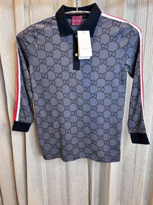 GUCC_I GG GREY PRINTED PREMIUM FULL SLEEVES TSHIRT