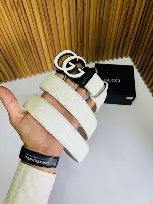 198 GUCC_I WHITE PREMIUM QUALITY AUTOMATIC LOCK BELT