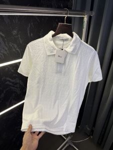 Christian Dio r Monogram Knitted Polo Tshirt (White)