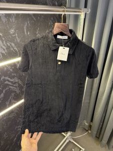 Christian Dio r Monogram Knitted Polo Tshirt (Black)