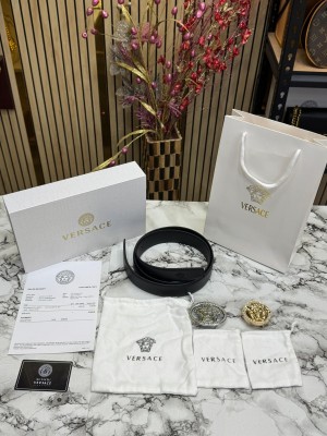 VERSACE BELT COMBO PREMIUM QUALITY WITH OG BOX DUST BAG CARRY BAG VE NO 2