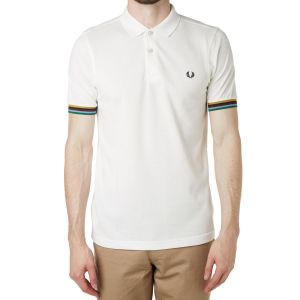 Fred Perry Chest Logo Polo T-shirt White 