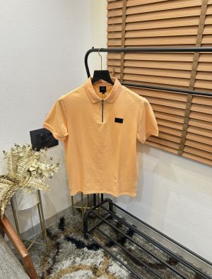 Arman_i Exchange Leather Logo Premium Zipper Polo T-shirt (DN 566)