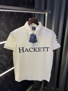 Hacket London Knitted Polo Tshirt (White)