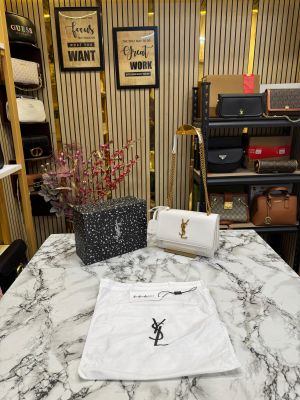 (Ysl) Yves Saint Laurent Sunset Bag With Box And Dust Bag (2345-White)