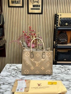 LOUIS_VUITTON ONTHEGO PREMIUM QUALITY WITH DUST MEDIUM SIZE (KHAKI)