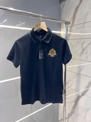 Hacket t Navy Premium Cotton Lycra Pique fabric Polo Tshirt with Collar Design and Embroidered Logo 2987