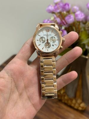 Patek_Philippe Rose & White Dial Chronograph Working
