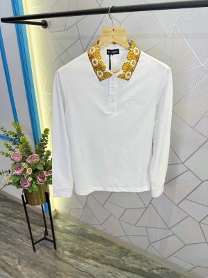 Versac_e White 02 Polo Full Sleeves Premium Tshirt 478