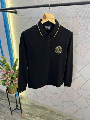 Versac_e Black 03 Polo Full Sleeves Premium Tshirt 478