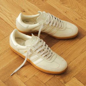 Adida.s Samba Beige Aluminum Gum Women Leather Quality