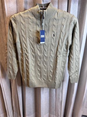 RALPH LAURE_N GREEN POLO KNITTED PULLOVER 