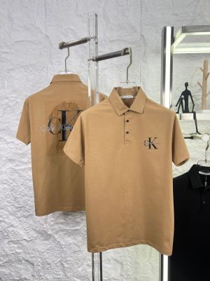 Calvin_Klein_Beige_Back_Logo_Print_Classic_Polo_T-shirt_(1558)