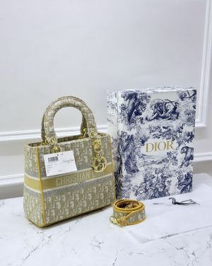 Dior_Lady_D_Lite_Golden_With_Original_Box_DustCover