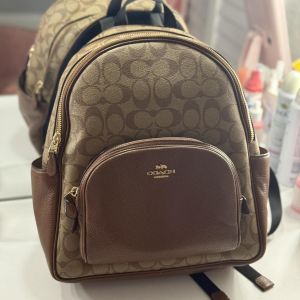 COACH_Backpack In Signature Canvas With Dust cover Premium Quality