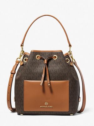 Michael Kors  maeve medium signature logo bucket bag With dust cover