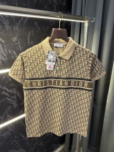 Christian Dio r Monogram Imported Polo Tshirt (Beige)