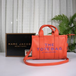 Marc Jacobs Medium The Tote Bag With OG Box & Dust Bag & Shoulder Strap (Orange - 460)