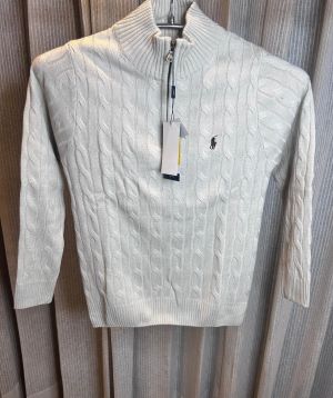 RALPH LAURE_N POLO CREME KNITTED PREMIUM ELBOW WORK 