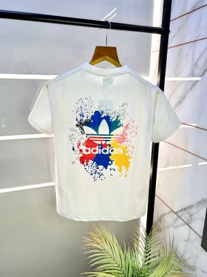 Adida s Back Printed White Premium Round Neck T-shirt F2386-WH