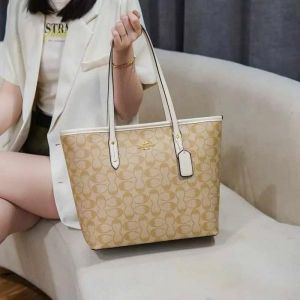 Coach_Signature_City_Tote_Bag_With_OG_Box_&_Dust_Bag_(Beige_White-931)