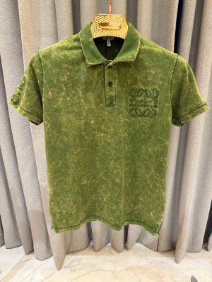 Loewe Chest Logo Polo T-shirt Green