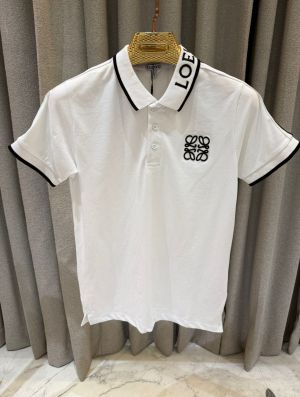 Loewe Chest Logo Polo T-shirt White