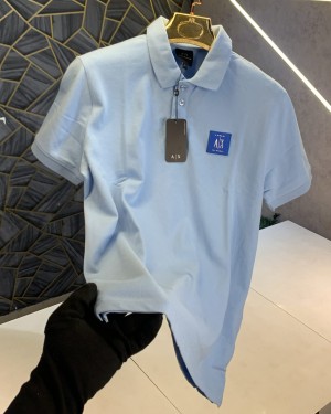 Armani_Exchange_Sky_Blue_Embroidery_Patch_Logo_Premium_Polo_T-Shirt_(1176)