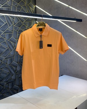 Armani_Exchange_Orange_Patch_Logo_Premium_Imported_Polo_T-Shirt_(1177)